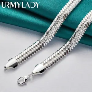 Sterling Silver Snake Chain Necklace 50cm 10mm 10 S13165a91e65b470090e6b52a105bffc6o