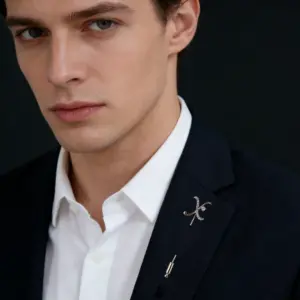 X-Shaped Sparkling Alloy Pin in Light Green and Grey 9 S149844a84bce4ea6bab7d8c7586bd0f9G