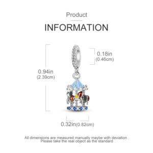 VAMO 2025 Sterling Silver Carousel Charm Bead 9 S16c754e38c214d19b5f4f68d68198acd0