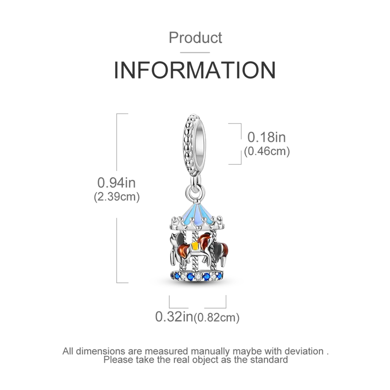 VAMO 2025 Sterling Silver Carousel Charm Bead 4 VAMO 2025 Sterling Silver Carousel Charm Bead - Image 4