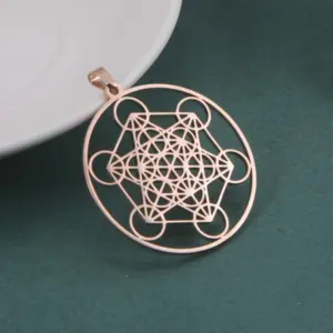 Sacred Geometry Stainless Steel Pendant 13 S1732f4293ac240ca8efeff23c37303c9H