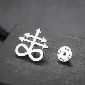 Stainless Steel Leviathan Cross Brooch 25x25 mm 9 S1752a6ce525b4a538a6e0092703c4b50L