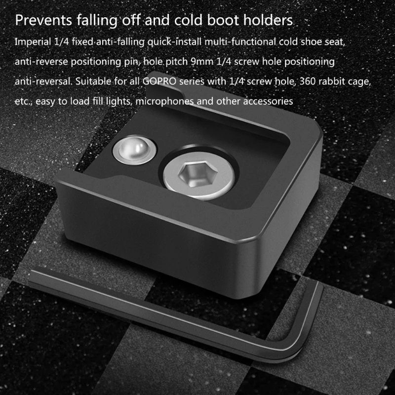 Aluminum Cold Shoe Mount Adapter for Cameras 3 Aluminum Cold Shoe Mount Adapter for Cameras - Image 3