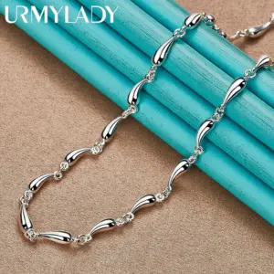 Sterling Silver Water-Drop Necklace, 18" 8 S187b945a26c847edb987f97e4892867bM