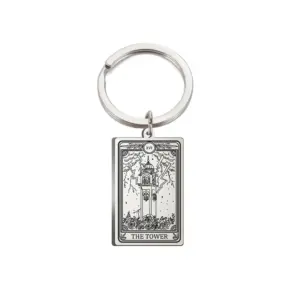 Stainless Steel Moon Tarot Keychain 19 S19c64540aa5844eab015890474d343e1G