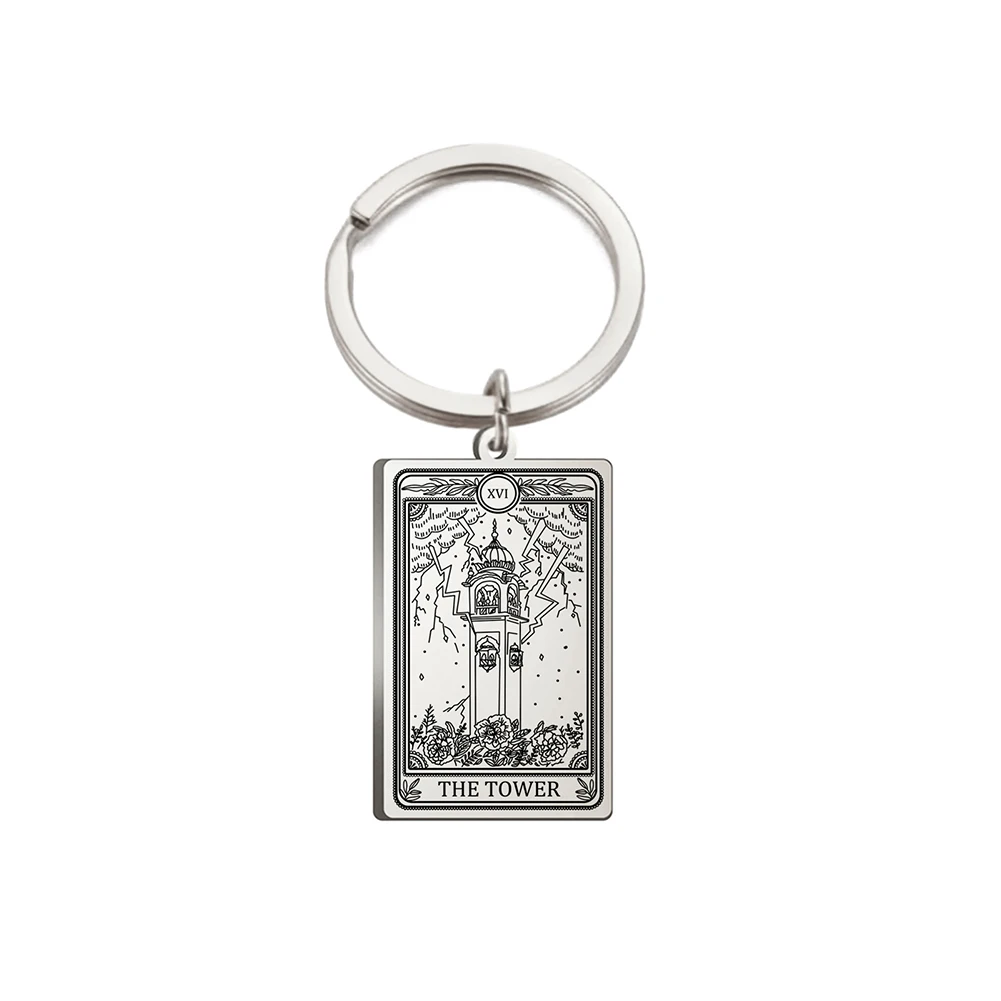 Stainless Steel Moon Tarot Keychain 10 Stainless Steel Moon Tarot Keychain - Image 10