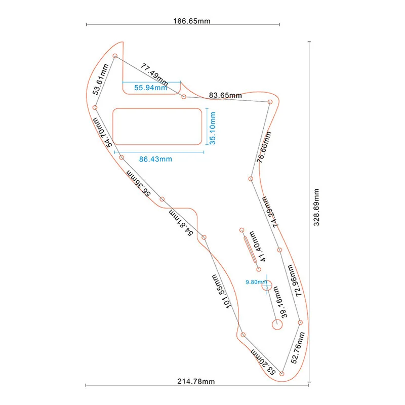 Black Pickup Guard for Tele 69 Thinline 6 Black Pickup Guard for Tele 69 Thinline - Image 6