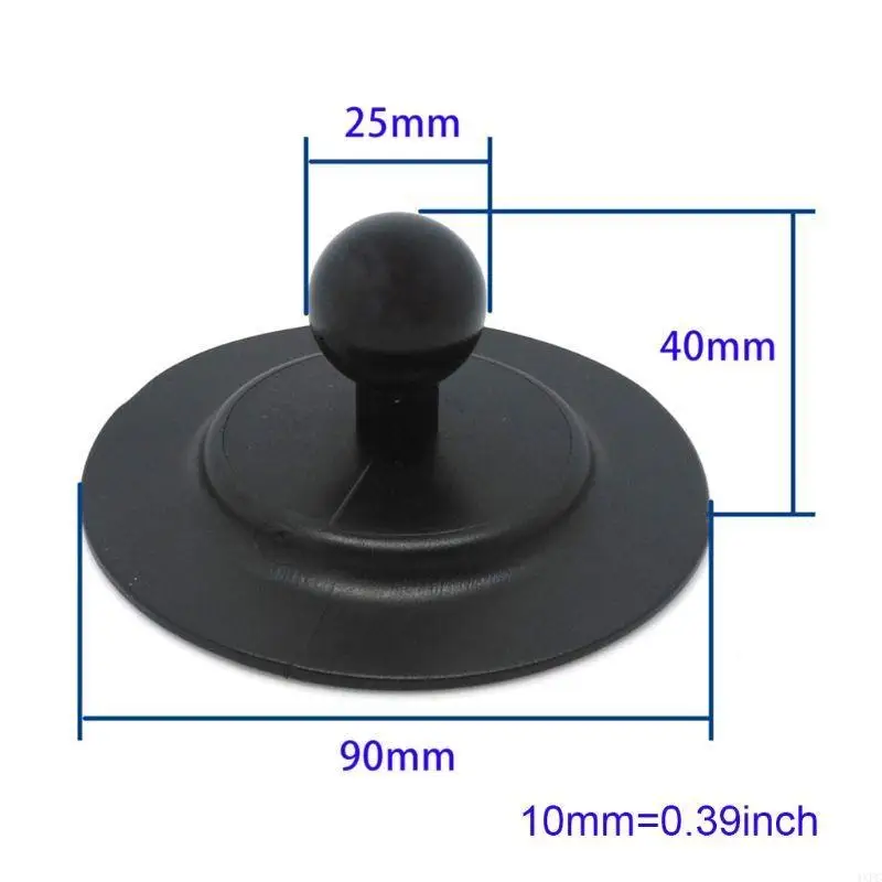 Black Rubber Ball Mount with Suction & Adhesive 6 Black Rubber Ball Mount with Suction & Adhesive - Image 6