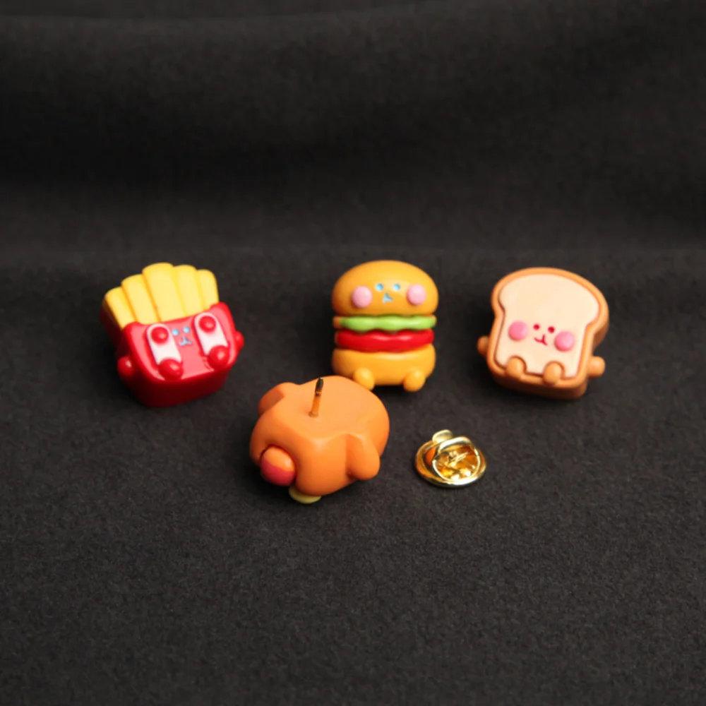 Fast Food Cartoon Resin Pin for Jackets and Backpacks 6 Fast Food Cartoon Resin Pin for Jackets and Backpacks - Image 6