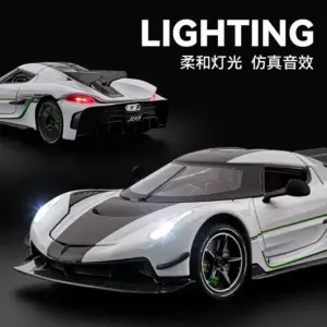 1:24 Scale Diecast Supercar Model with Lights 14 S1c2c54efbfa44fb1b7675397b630273f8