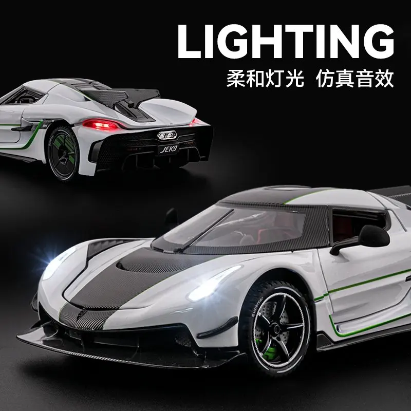 1:24 Scale Diecast Supercar Model with Lights 5 1:24 Scale Diecast Supercar Model with Lights - Image 5
