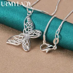 Sterling Silver Butterfly Necklace with Chain 11 S1c3c7437493e47cc87cf9ac7bff4011ck