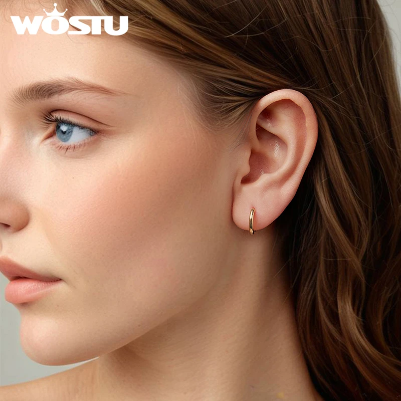 Two-Tone Silver Hoop Earrings 1.3cm Diameter 2 Two-Tone Silver Hoop Earrings 1.3cm Diameter - Image 2