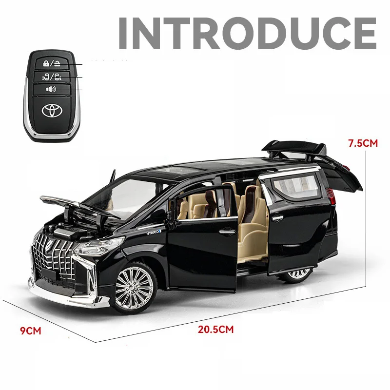 Toyota Alphard 1:24 Diecast Model in Black or White 6 Toyota Alphard 1:24 Diecast Model in Black or White - Image 6
