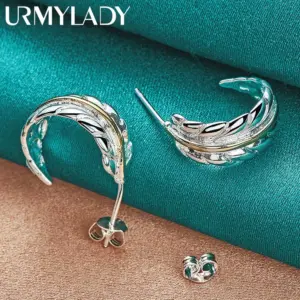 Elegant Sterling Silver Feather Earrings 7 S1d7e282d1a1b4b789a3489eb93406bea8