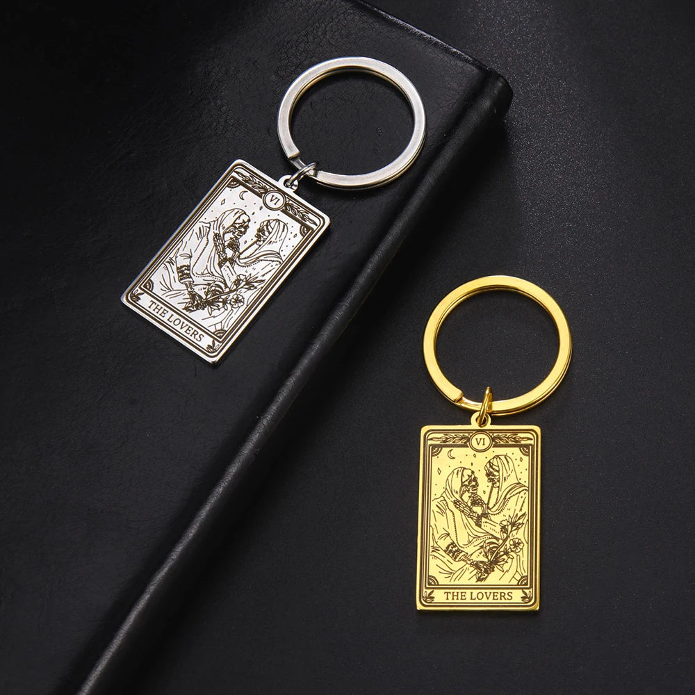 Stainless Steel Moon Tarot Keychain 5 Stainless Steel Moon Tarot Keychain - Image 5