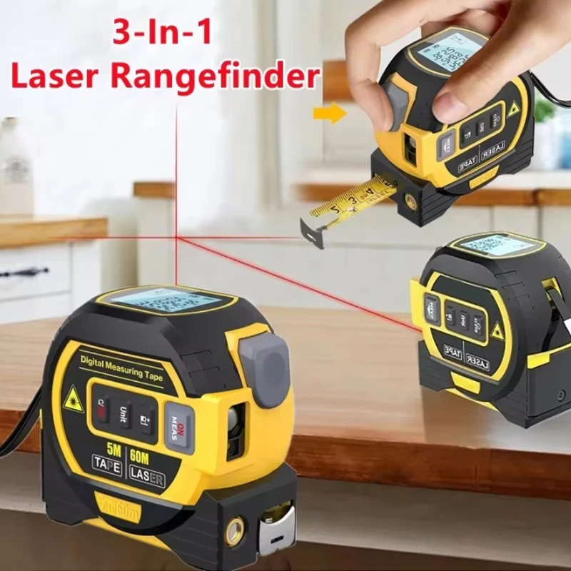 3-in-1 Digital Laser Rangefinder with Tape 3 3-in-1 Digital Laser Rangefinder with Tape - Image 3