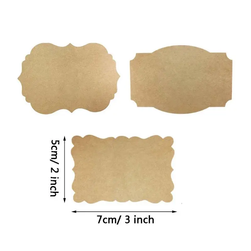 Rustic Brown Kraft Paper Stickers, 100 Labels 5 Rustic Brown Kraft Paper Stickers, 100 Labels - Image 5