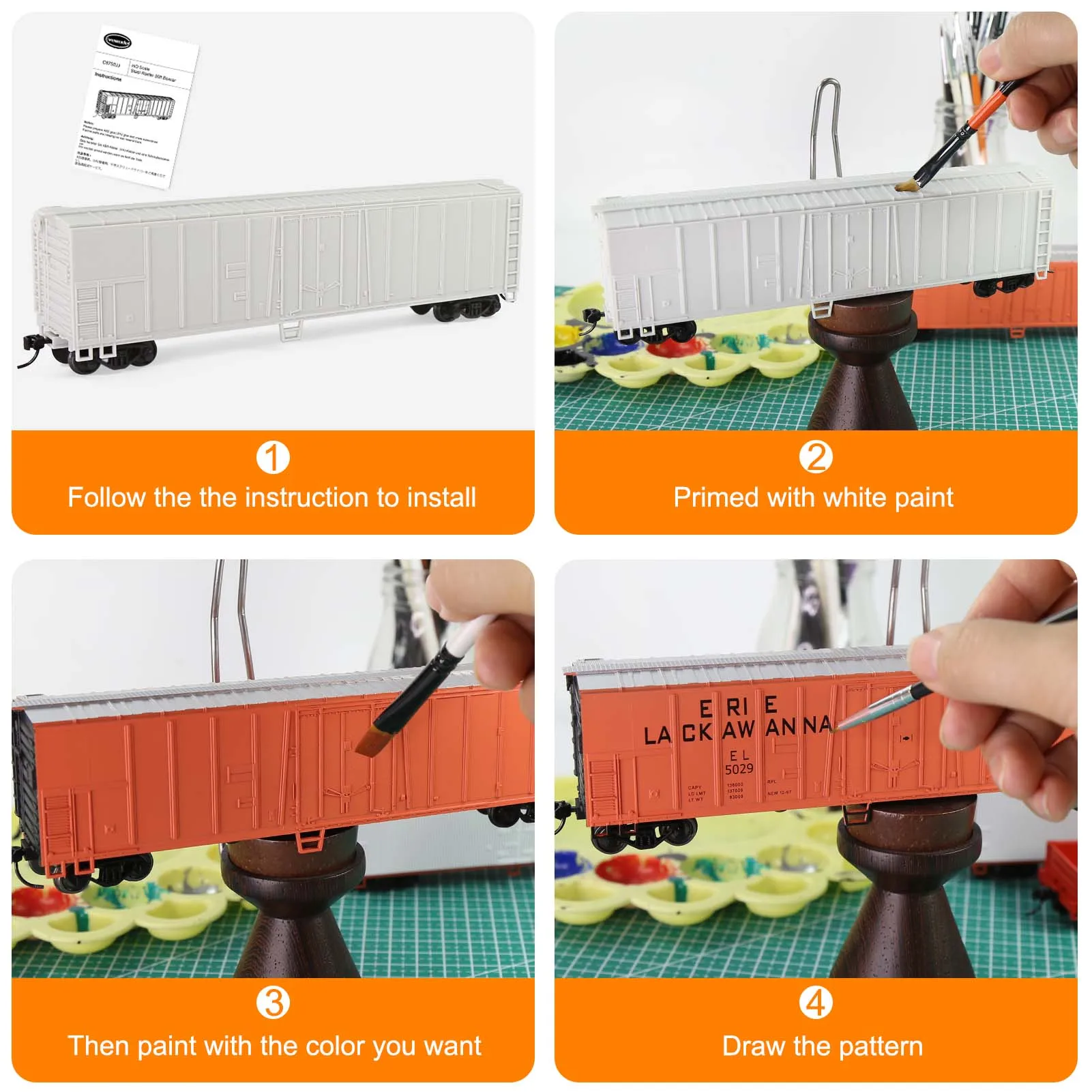 HO Scale 50' Steel Reefer Wagon by Evemodel 4 HO Scale 50' Steel Reefer Wagon by Evemodel - Image 4