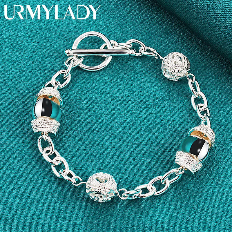 925 Sterling Silver Ball Chain Bracelet for Women 3 925 Sterling Silver Ball Chain Bracelet for Women - Image 3