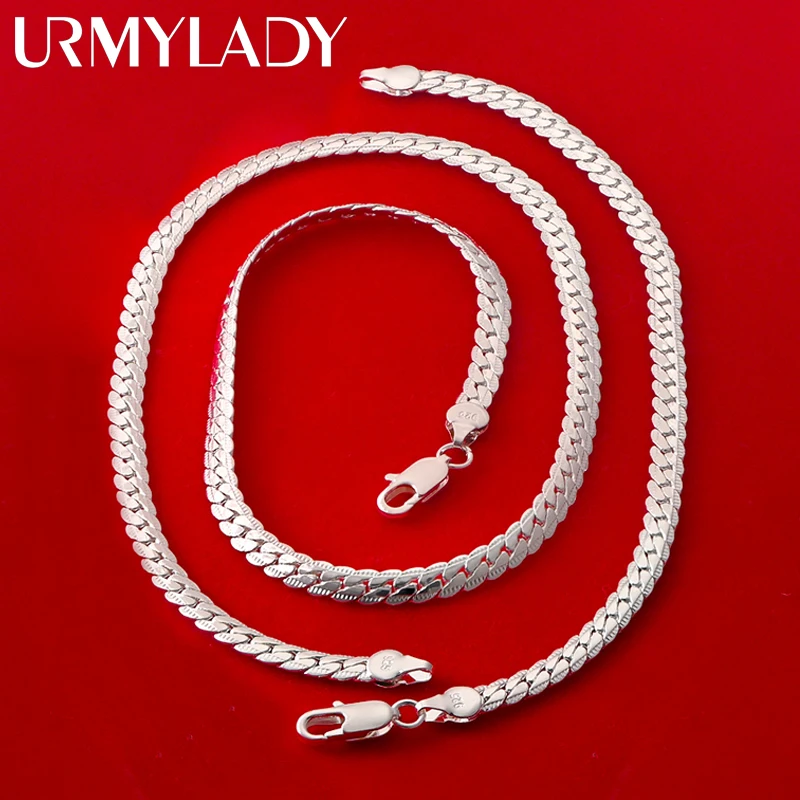 Sterling Silver Geometric Jewelry Set for Men Women 2 Sterling Silver Geometric Jewelry Set for Men Women - Image 2