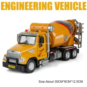 Yellow Alloy Cement Mixer Truck with Lights 19 S22cb6efd7bf14f74a6c383cb1163b525T