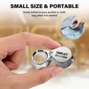 Foldable 10x-30x Pocket Loupe Magnifier 10 S23e498677c6642f7ba27103aee294d53h