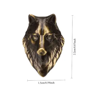 Vintage Brass Wolf Head Brooch for Men and Women 6 S25969e14f12d4774b3fd5230d5e7d44bO