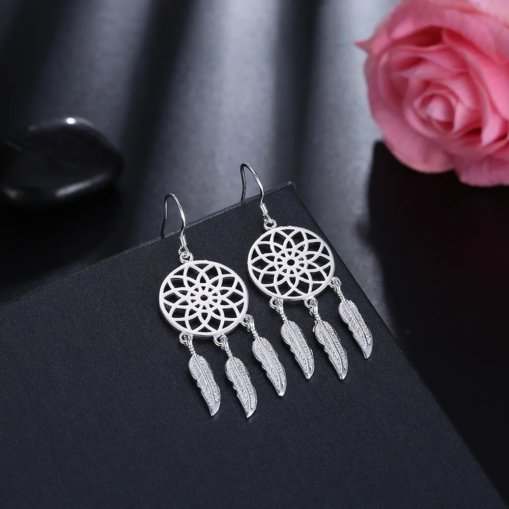 Vintage Sterling Silver Dream Catcher Earrings 3 Vintage Sterling Silver Dream Catcher Earrings - Image 3