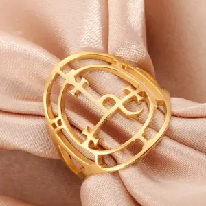 Stainless Steel Sigil of Lilith Ring 14 S28c6959d376c46fea37b4c49653af2c9S