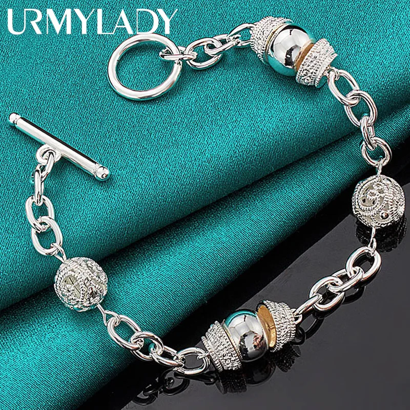 925 Sterling Silver Ball Chain Bracelet for Women 6 925 Sterling Silver Ball Chain Bracelet for Women - Image 6