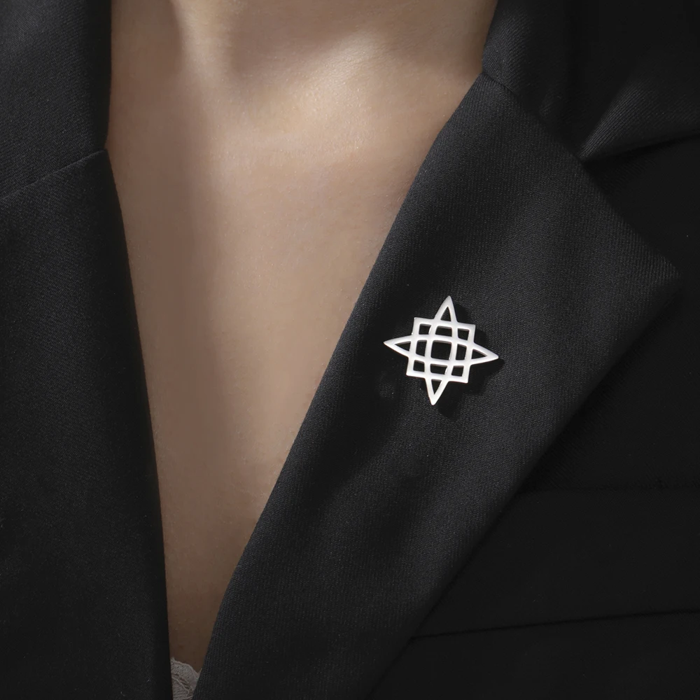 Unisex Stainless Steel Svarog Brooch 2 Unisex Stainless Steel Svarog Brooch - Image 2