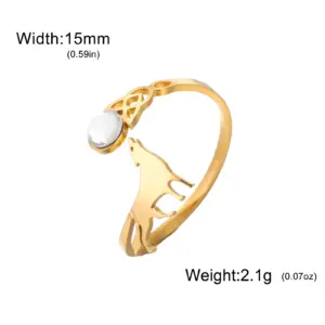 Stainless Steel Celtic Wolf Zircon Ring 12 S2d203fa8ee2a485787d27818cbb36a8fA