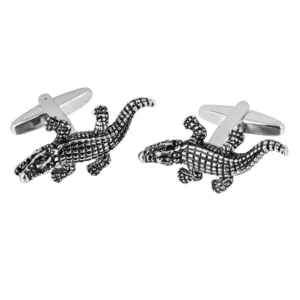 Vintage Silvery Crocodile Cufflinks 11 S2d493df72ef7417fae80158c2f770984f