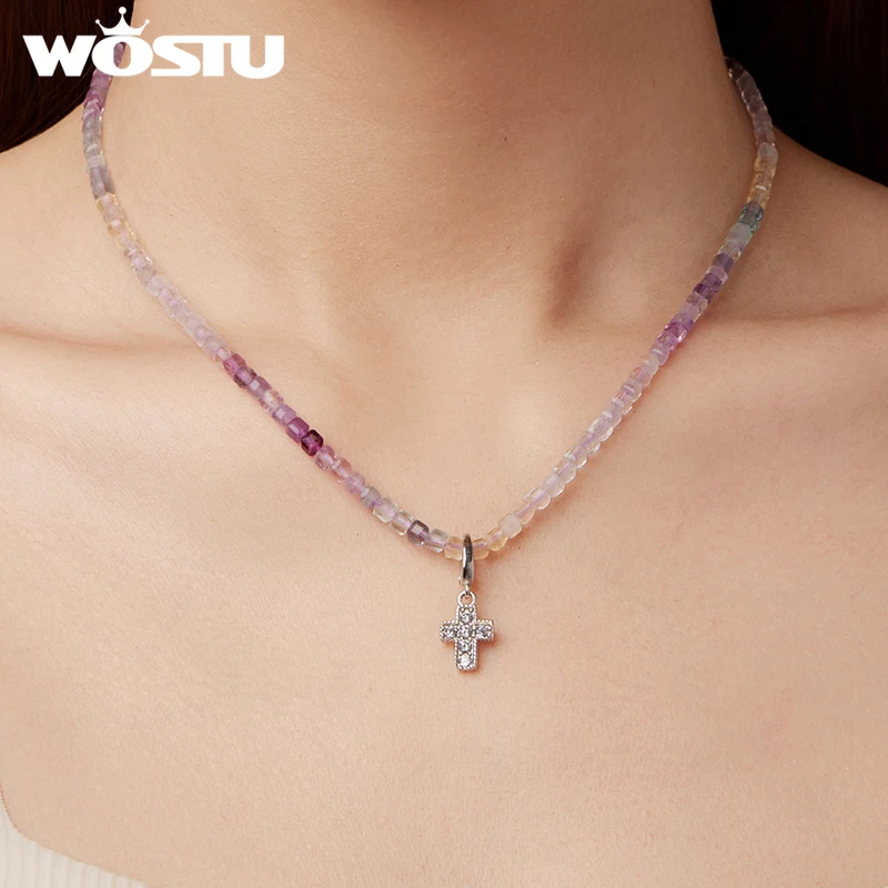 Sterling Silver Fluorite Pendant Necklace 4 Sterling Silver Fluorite Pendant Necklace - Image 4