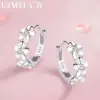 925 Sterling Silver Face-Shaped Hoop Earrings
