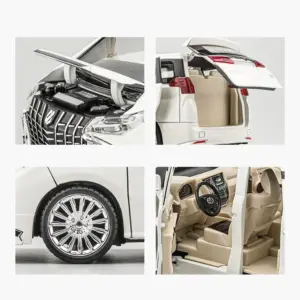 Toyota Alphard 1:24 Diecast Model in Black or White 12 S307765515d474673a43ebbb9051808c5X
