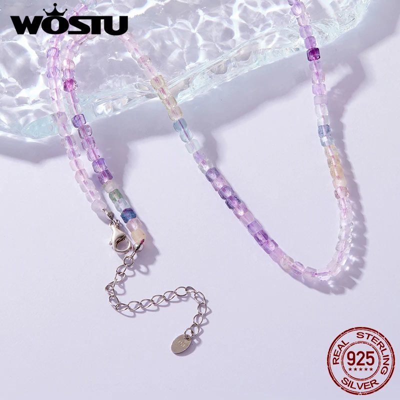 Sterling Silver Fluorite Pendant Necklace 3 Sterling Silver Fluorite Pendant Necklace - Image 3