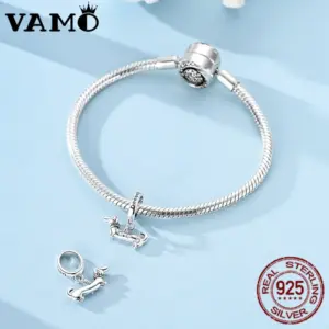 VAMO Silver Dachshund Charm Bead 7 S30929adb49024c378a65443719c2adee7