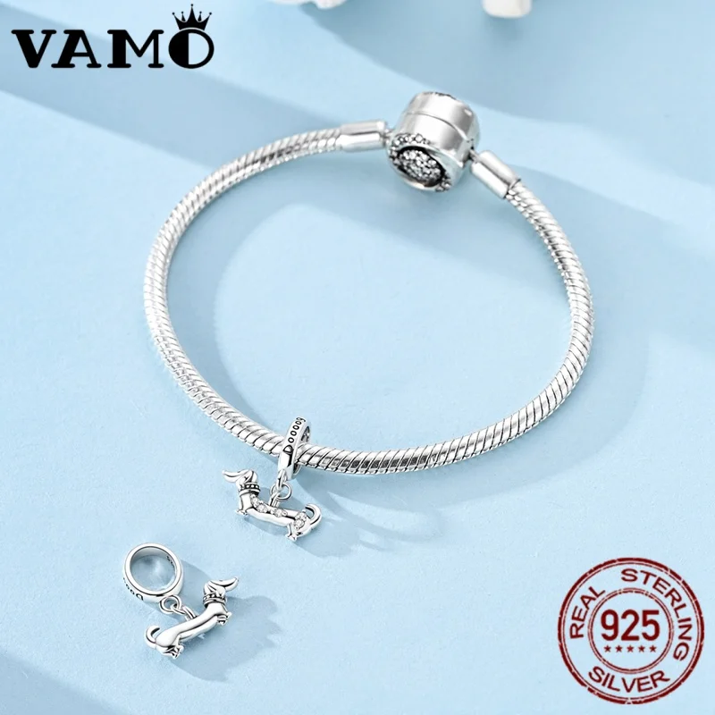 VAMO Silver Dachshund Charm Bead 2 VAMO Silver Dachshund Charm Bead - Image 2
