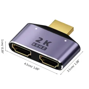 Purple HDMI Splitter Adapter for 1080P Display 11 S311858ab64a44398adbfb372cc25f83cd