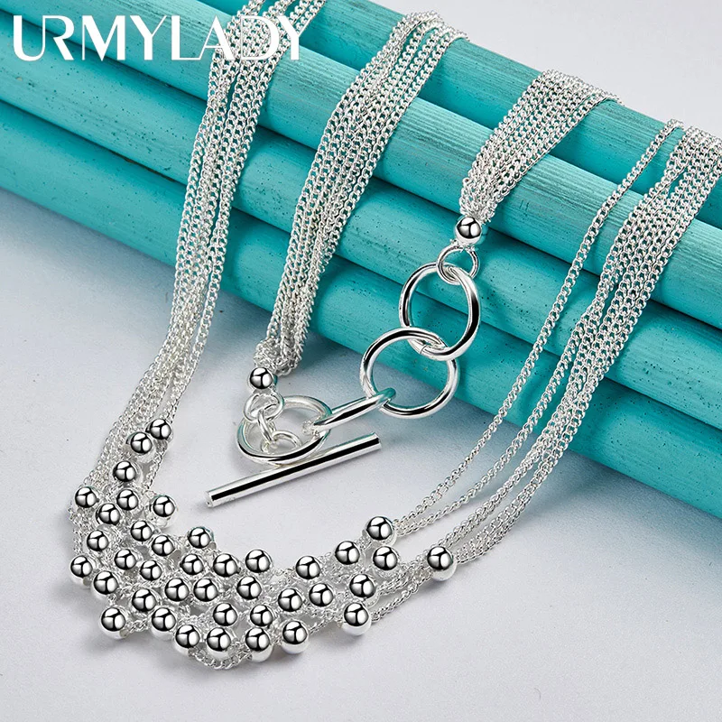 Elegant Silver Layered Necklace for Women and Men 6 Elegant Silver Layered Necklace for Women and Men - Image 6