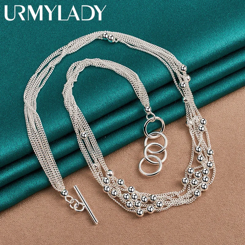 Elegant Silver Layered Necklace for Women and Men 4 Elegant Silver Layered Necklace for Women and Men - Image 4