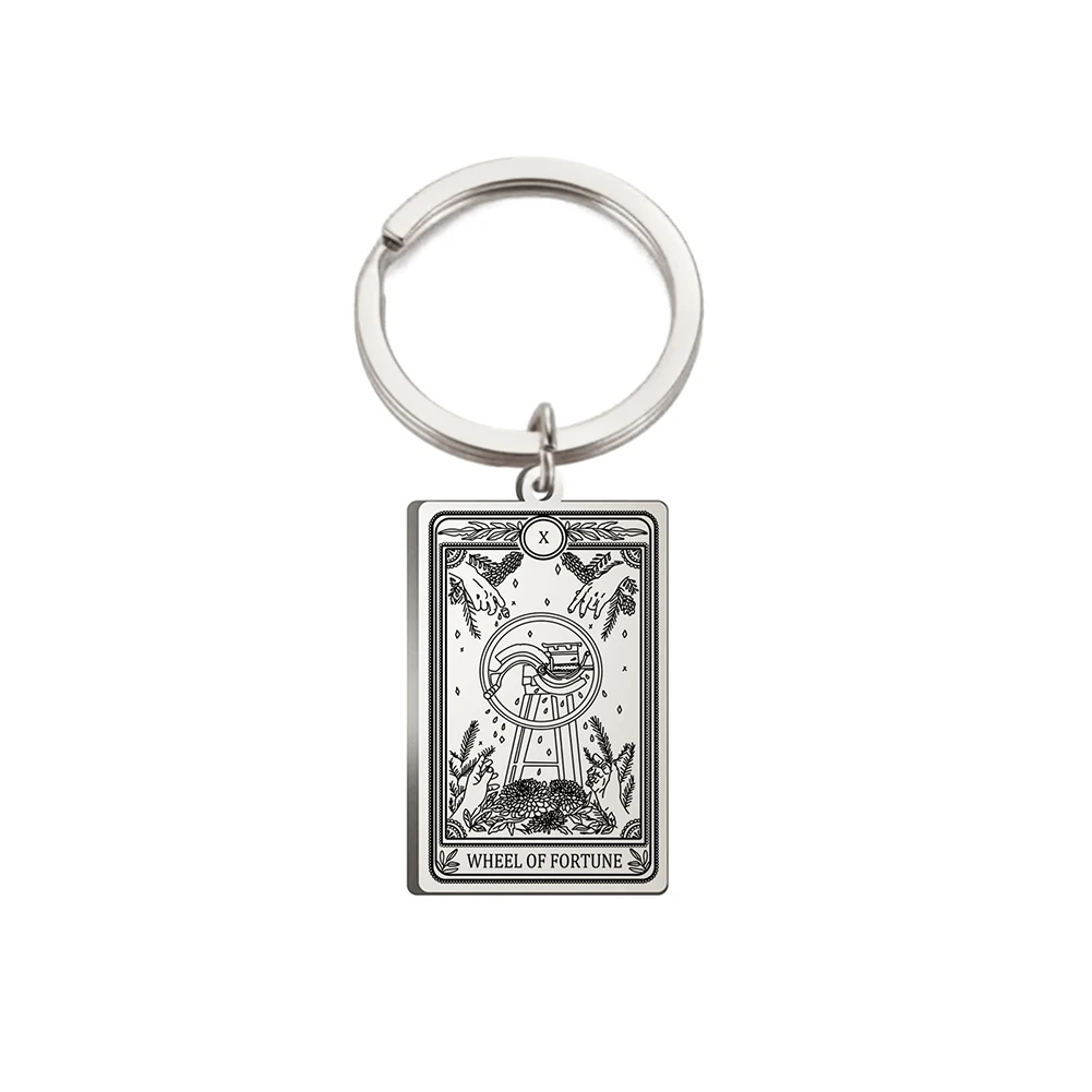 Stainless Steel Moon Tarot Keychain 8 Stainless Steel Moon Tarot Keychain - Image 8