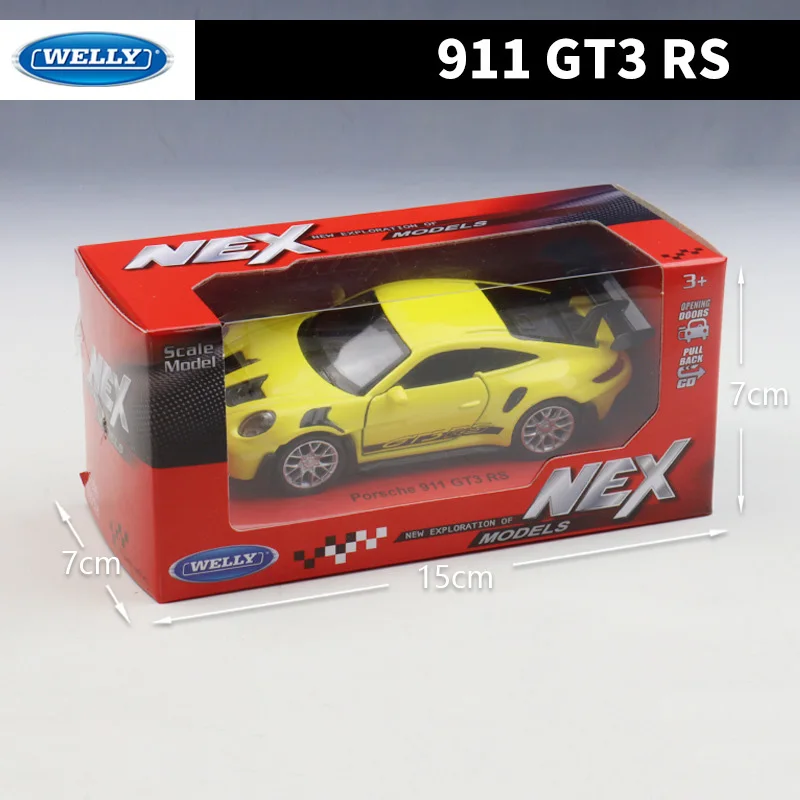 Yellow Porsche 911 GT3 RS Model - 1:36 Scale 5 Yellow Porsche 911 GT3 RS Model - 1:36 Scale - Image 5