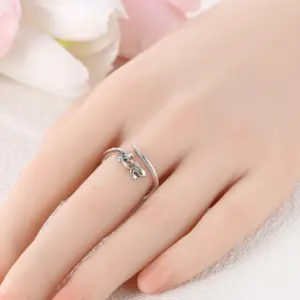 VAMO Sterling Silver Chameleon Ring with Rainbow Zircons 10 S367db7042b0944bbab7ad16620ec6209c