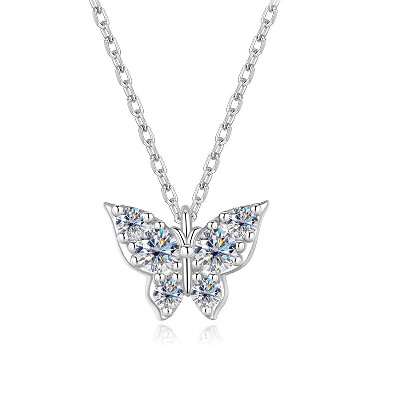 Elegant Butterfly Moissanite Necklace for Women 7 Elegant Butterfly Moissanite Necklace for Women - Image 7