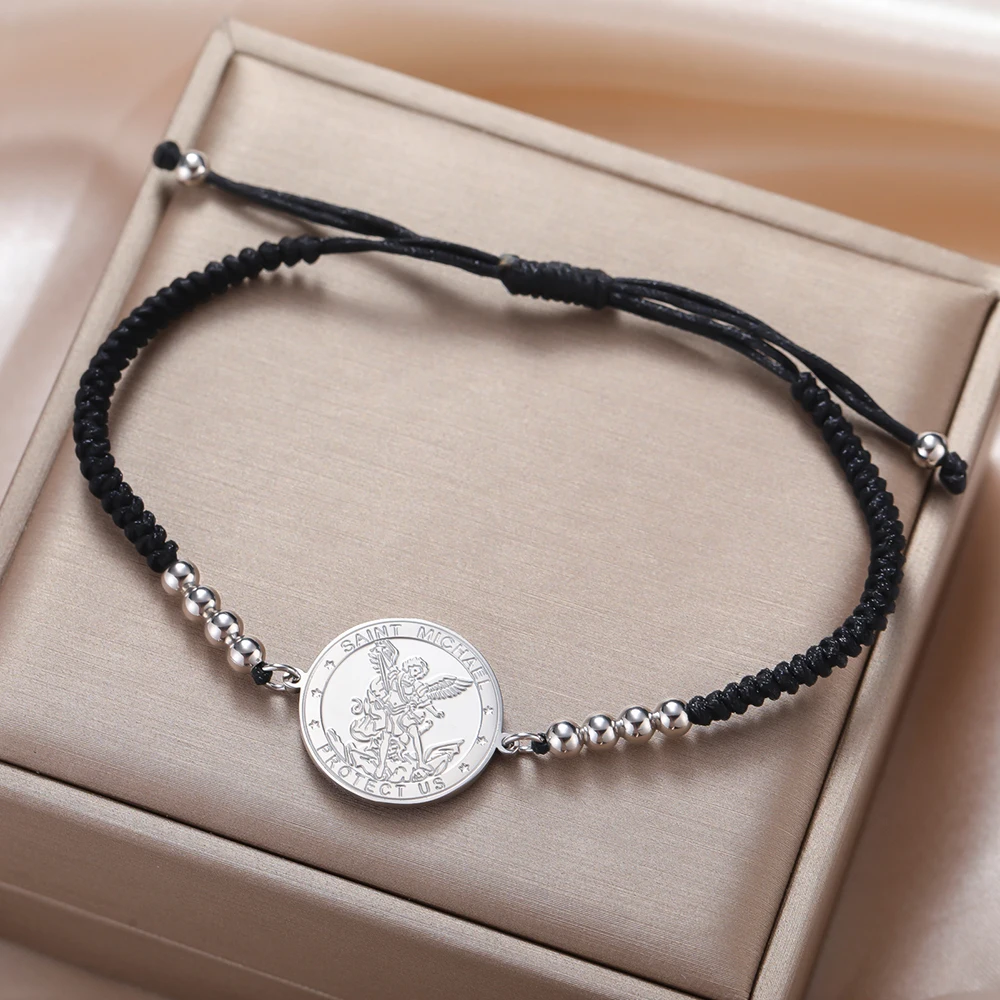 Stainless Steel Archangel Michael Bracelet 10 Stainless Steel Archangel Michael Bracelet - Image 10