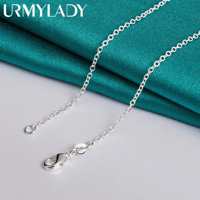 Sterling Silver Heart Necklace with Five Charms 5 Sterling Silver Heart Necklace with Five Charms - Image 5