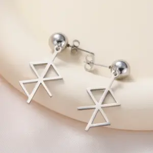 Stainless Steel Futhark Rune Earrings 11 S39c3e77217074724ad96c298b85988f8E